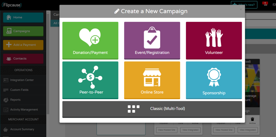 screenshot of Flipcause