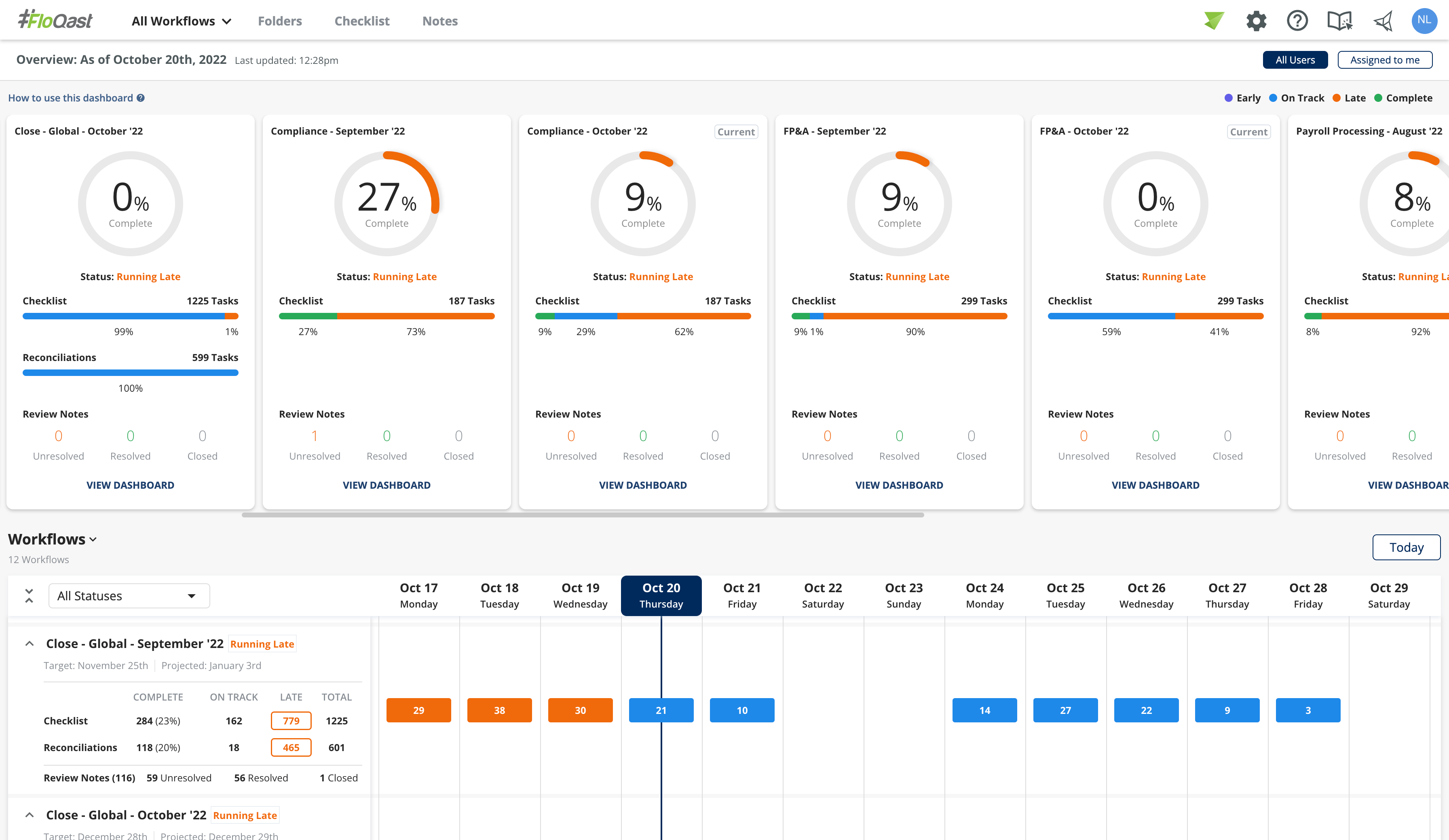 screenshot of FloQast