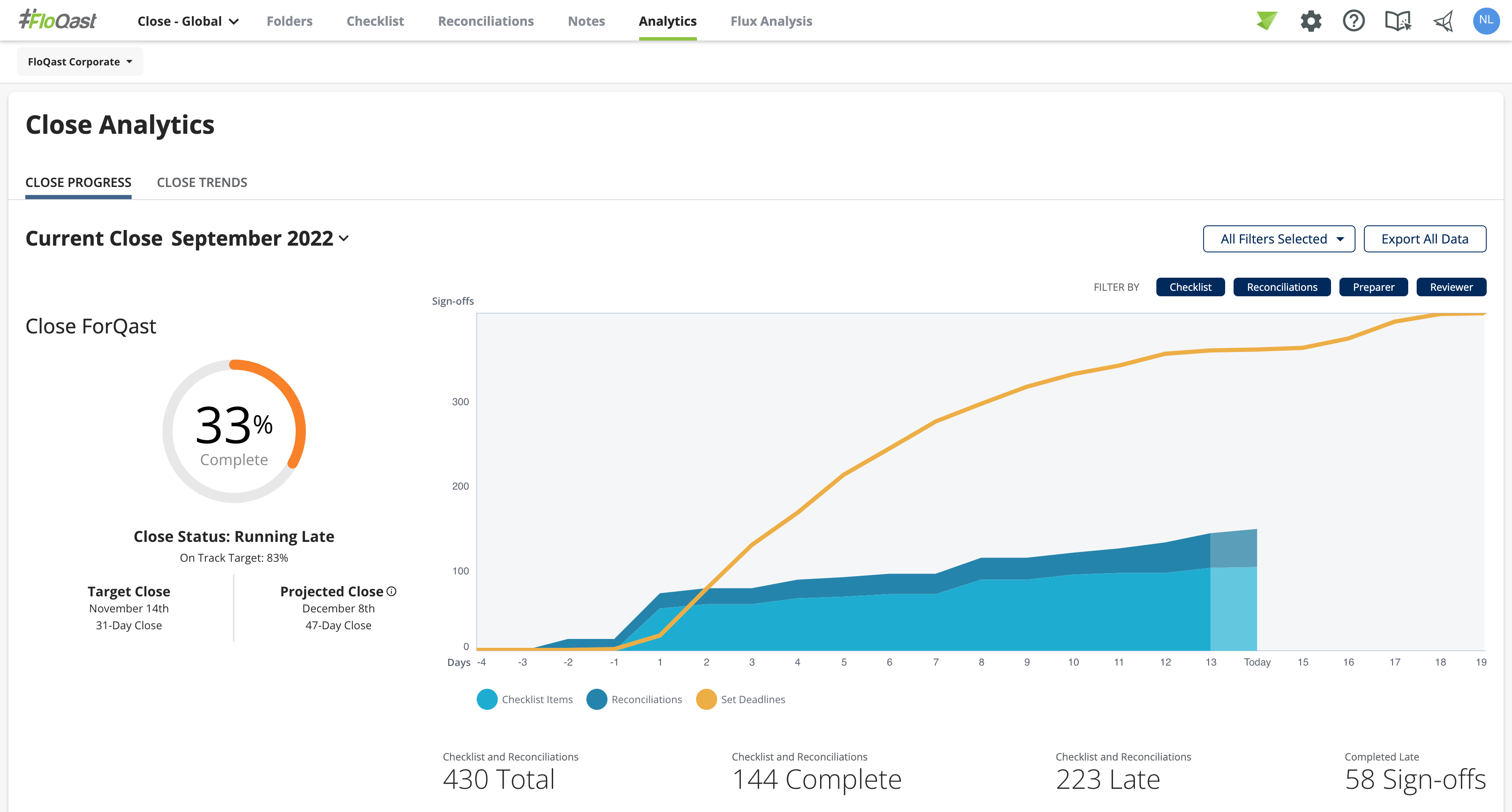 screenshot of FloQast