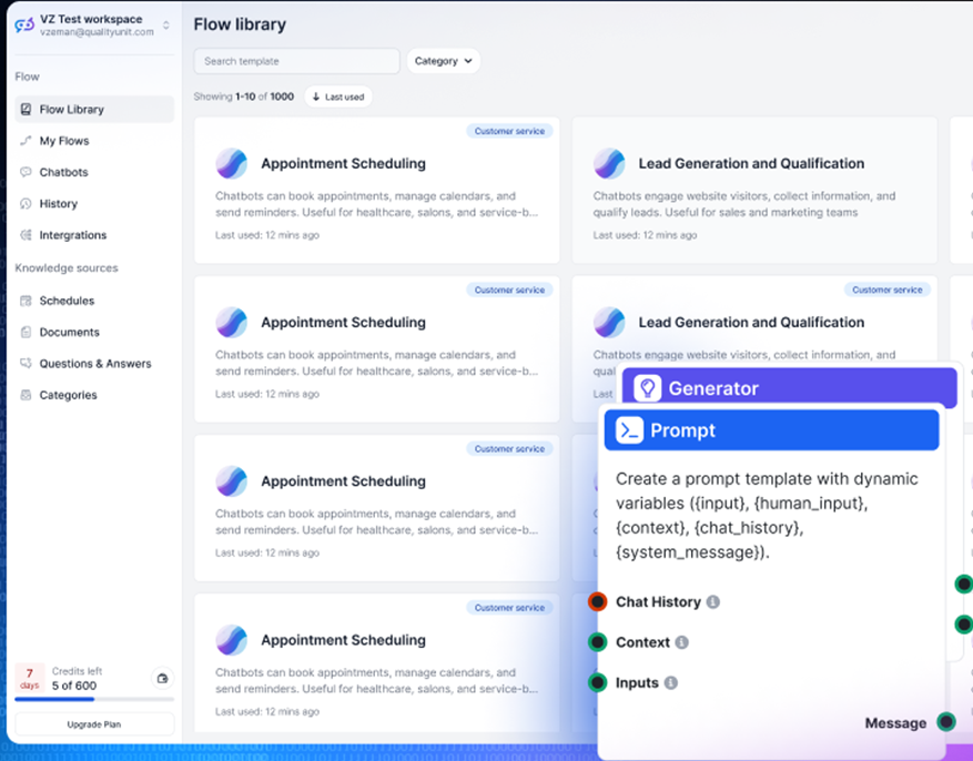 screenshot of FlowHunt