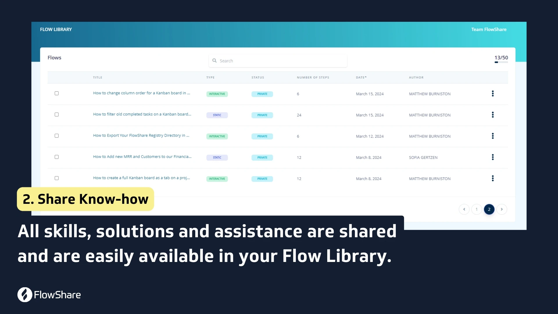 screenshot of FlowShare