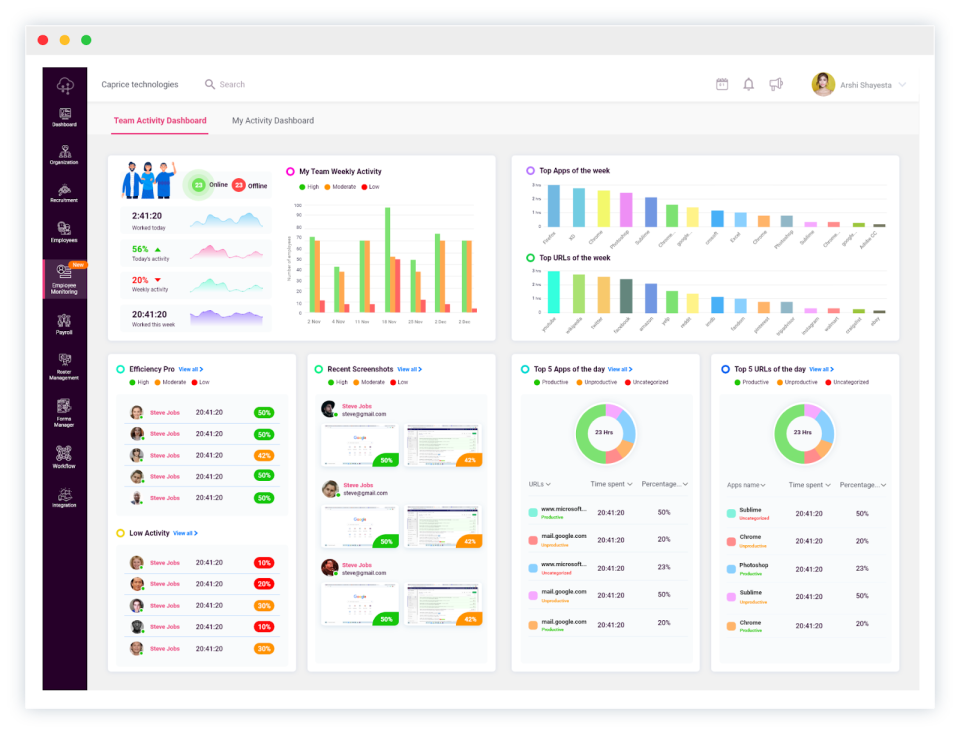 screenshot of FlowTrack