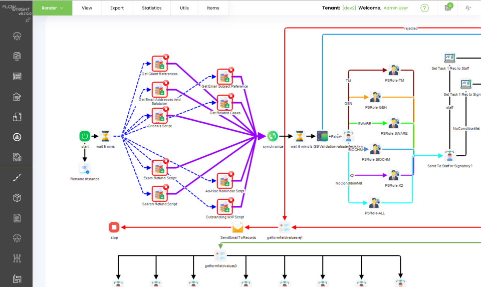 screenshot of FlowWright