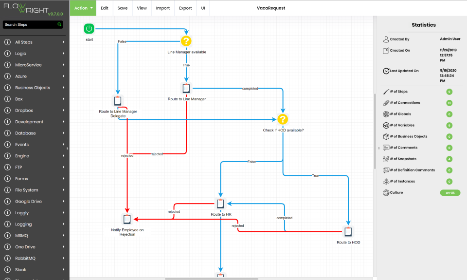 screenshot of FlowWright