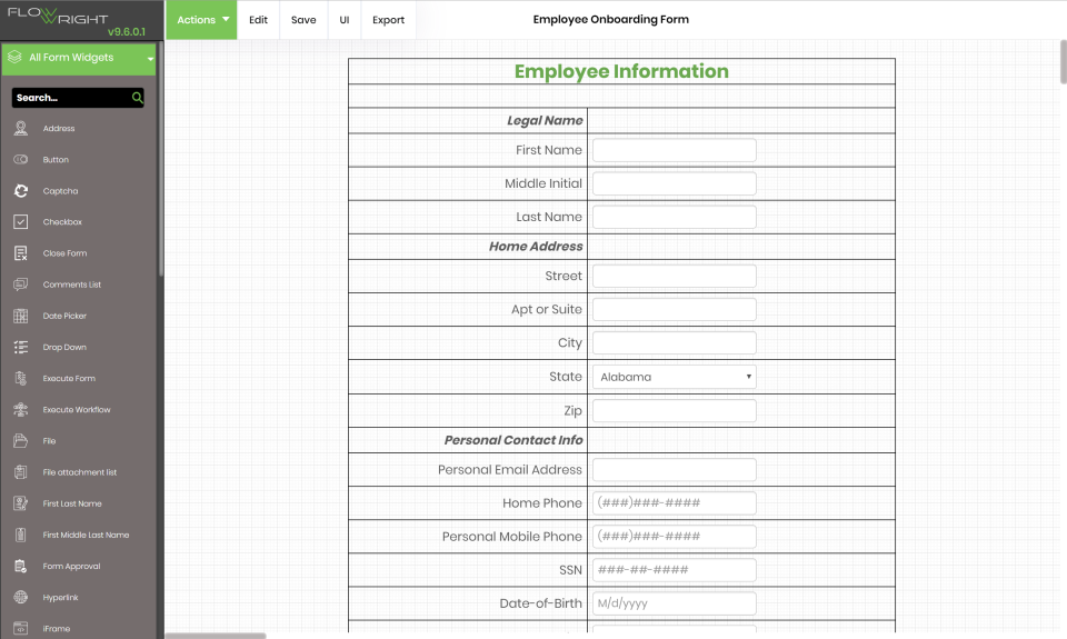 screenshot of FlowWright
