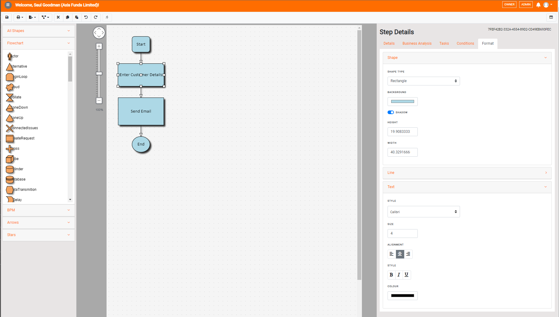 screenshot of Flowbiz