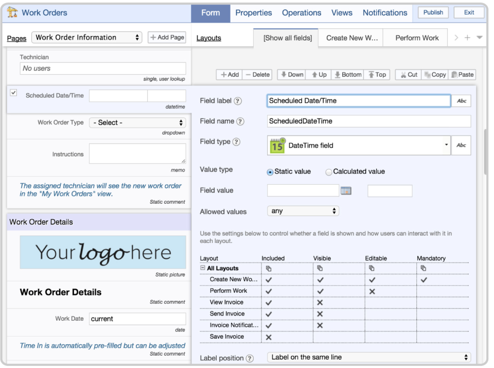 screenshot of Flowfinity