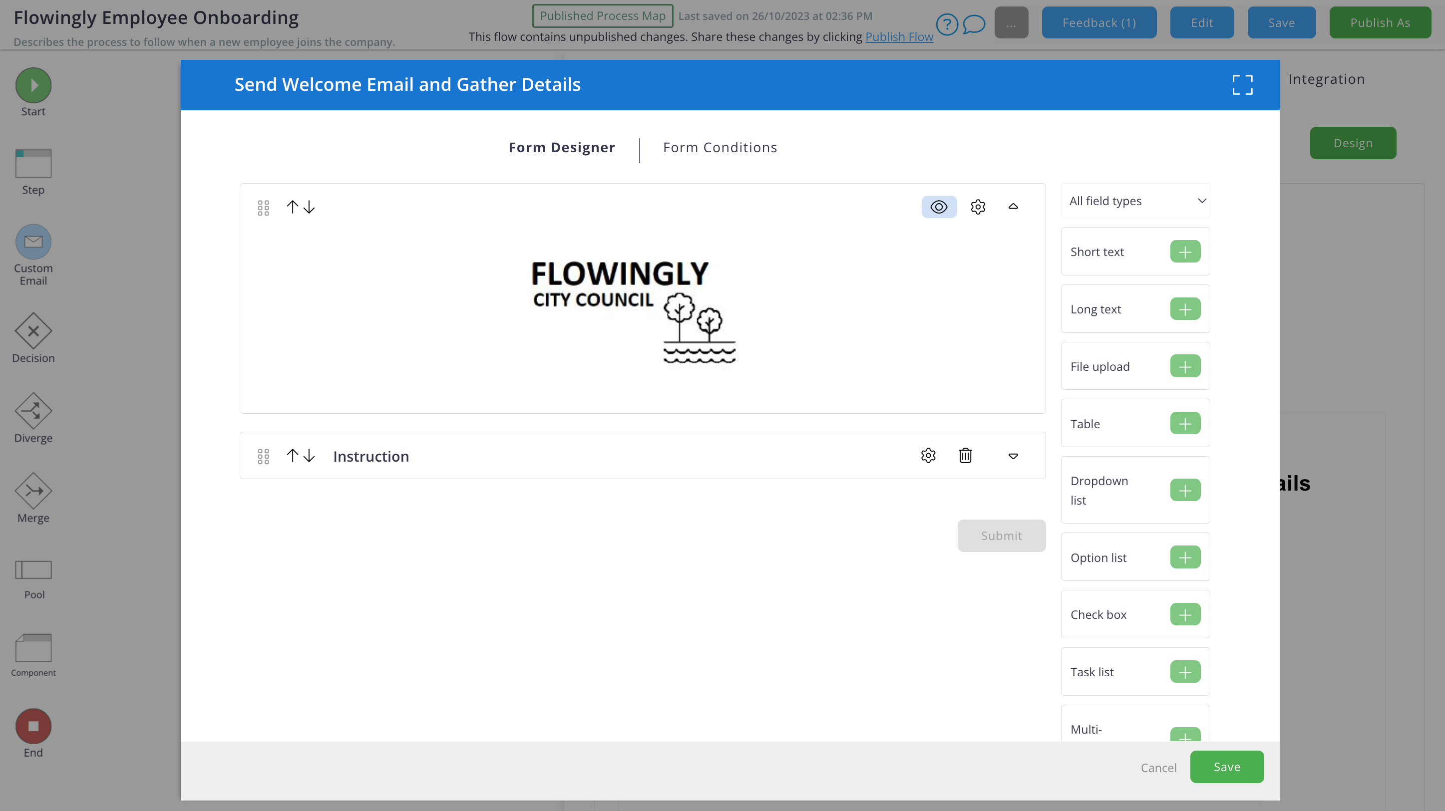 screenshot of Flowingly