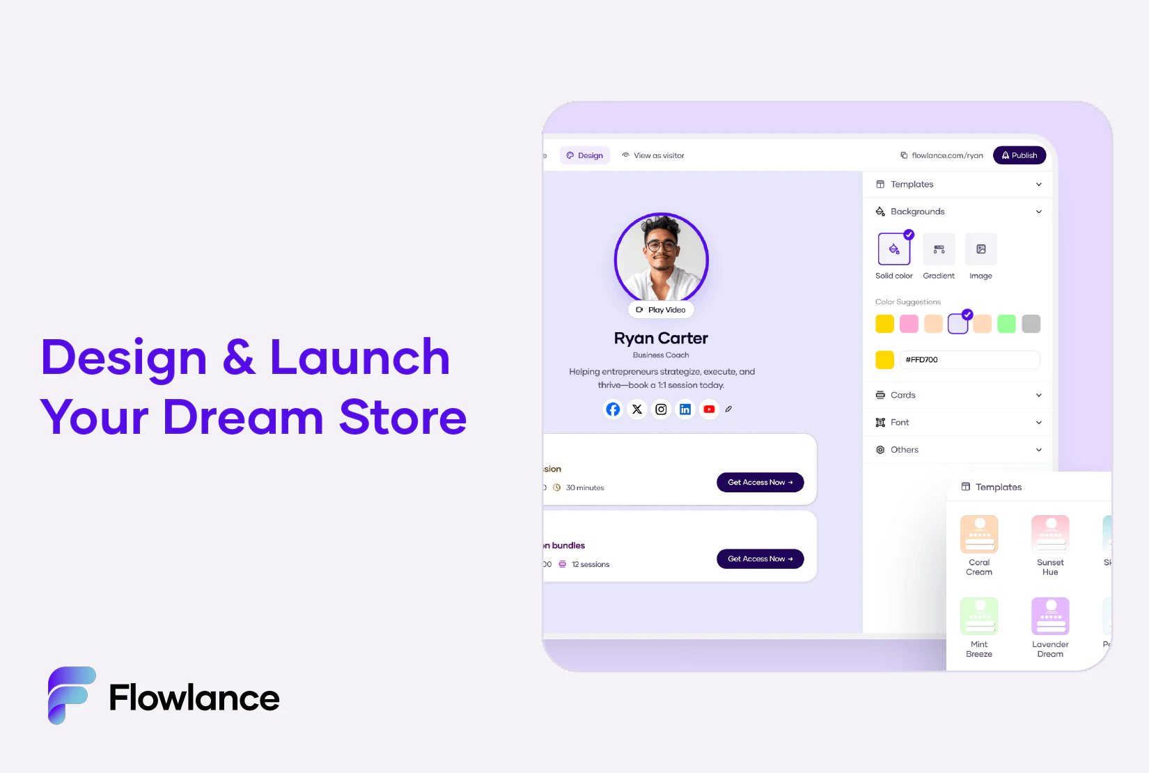 screenshot of Flowlance