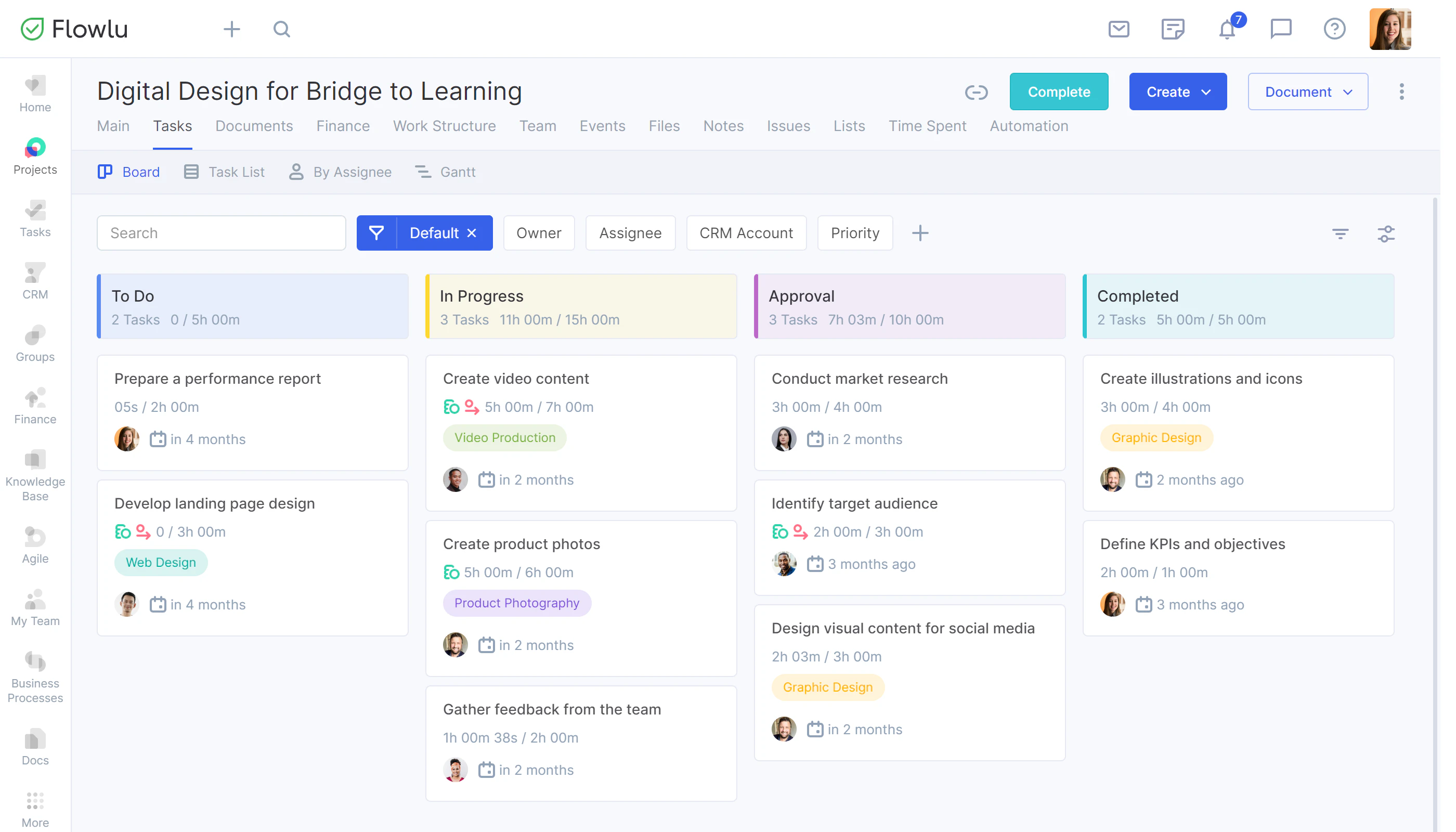 screenshot of Flowlu