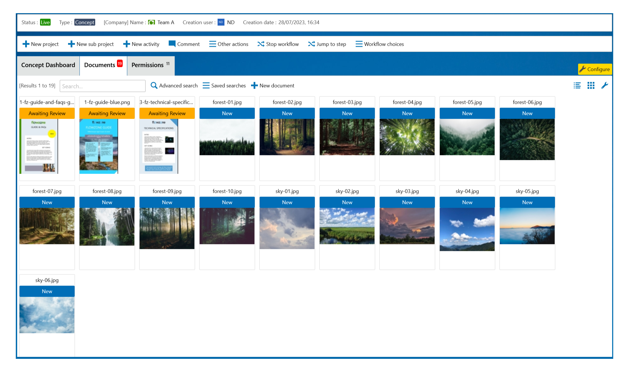 screenshot of Flowzone