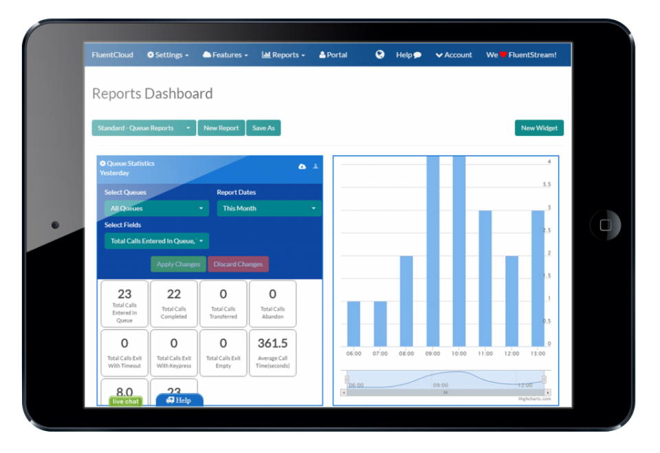 screenshot of FluentStream