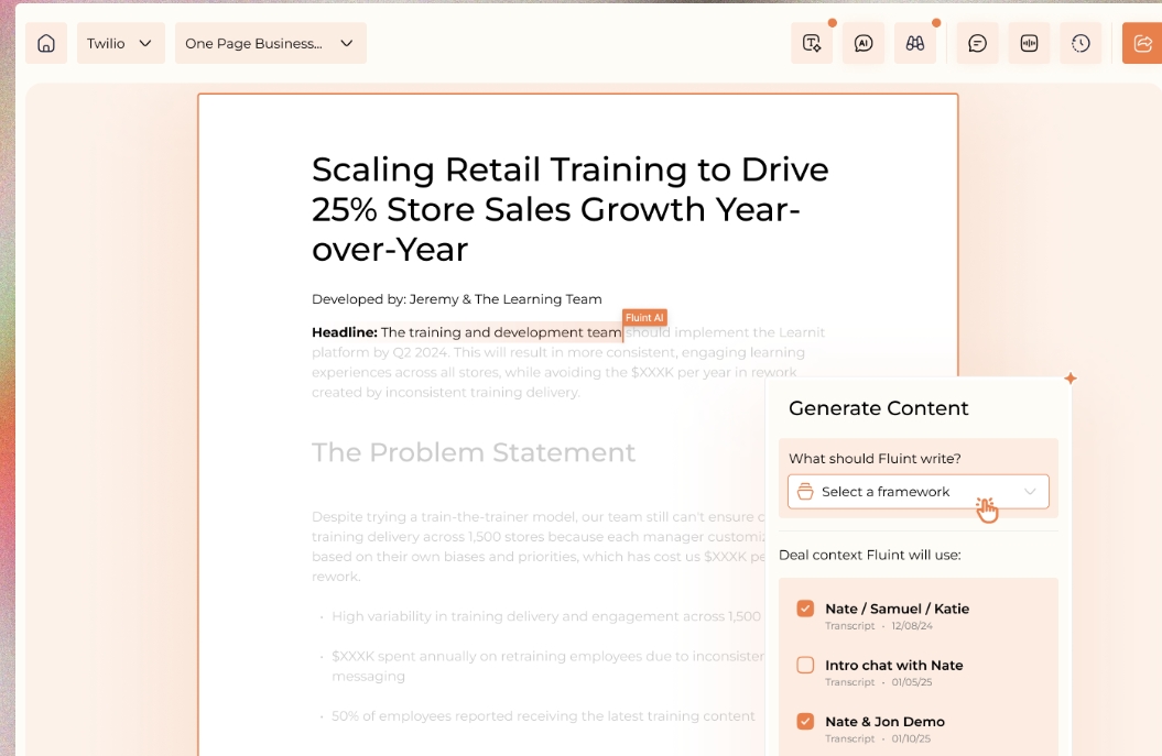 screenshot of Fluint