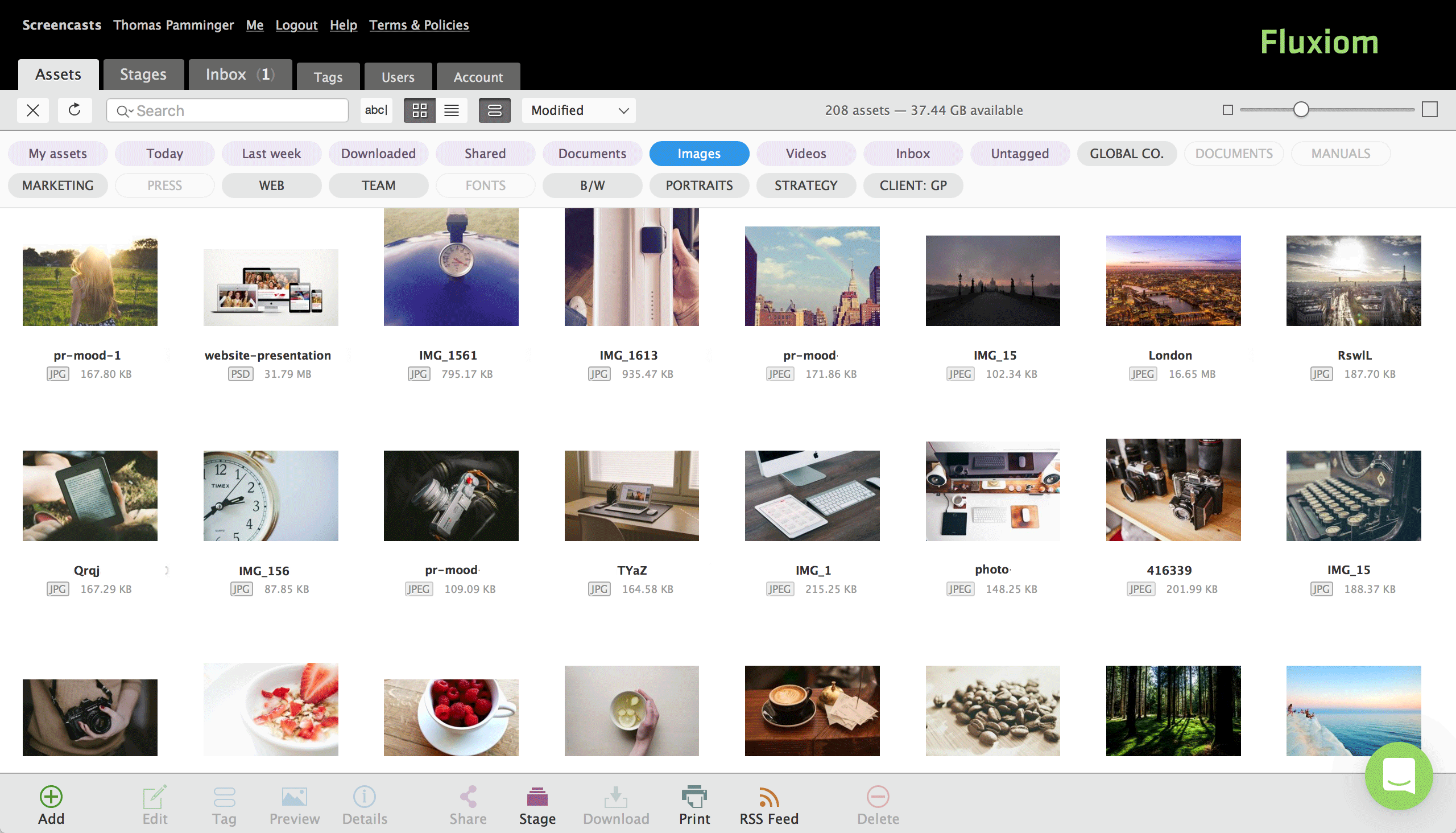 screenshot of Fluxiom
