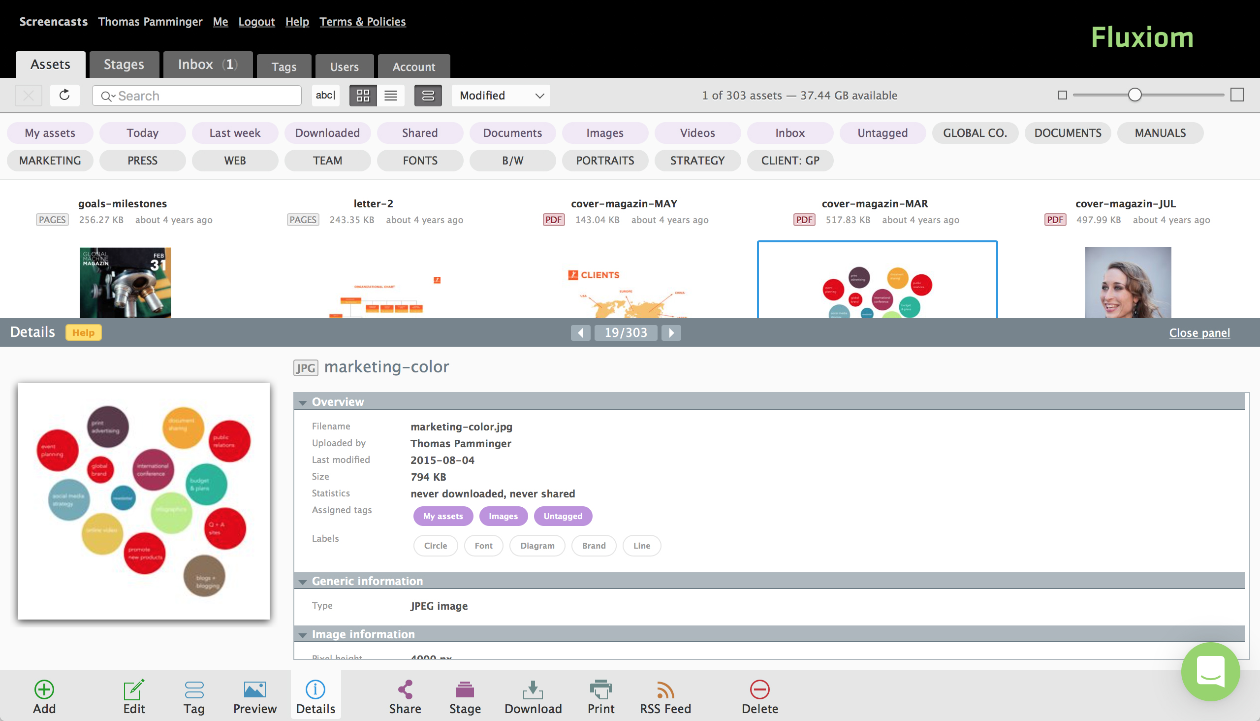 screenshot of Fluxiom