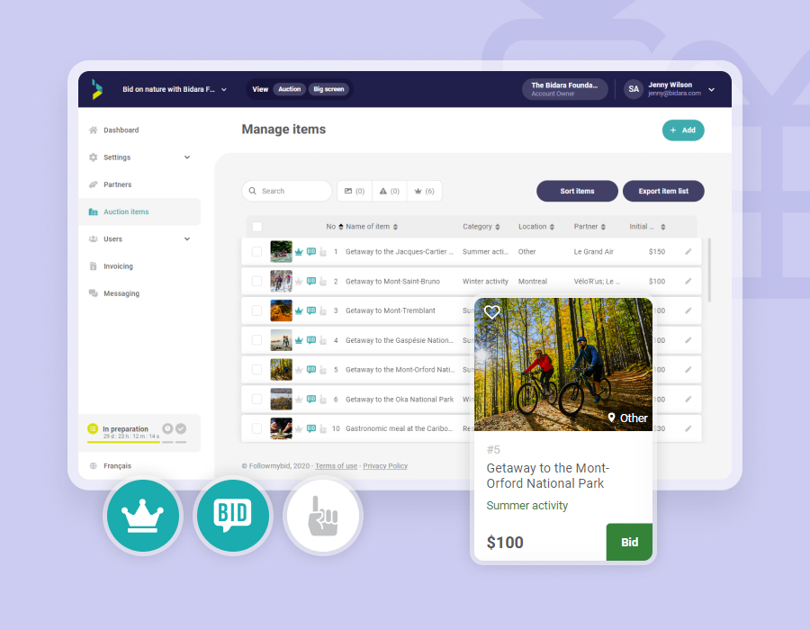 screenshot of Followmybid