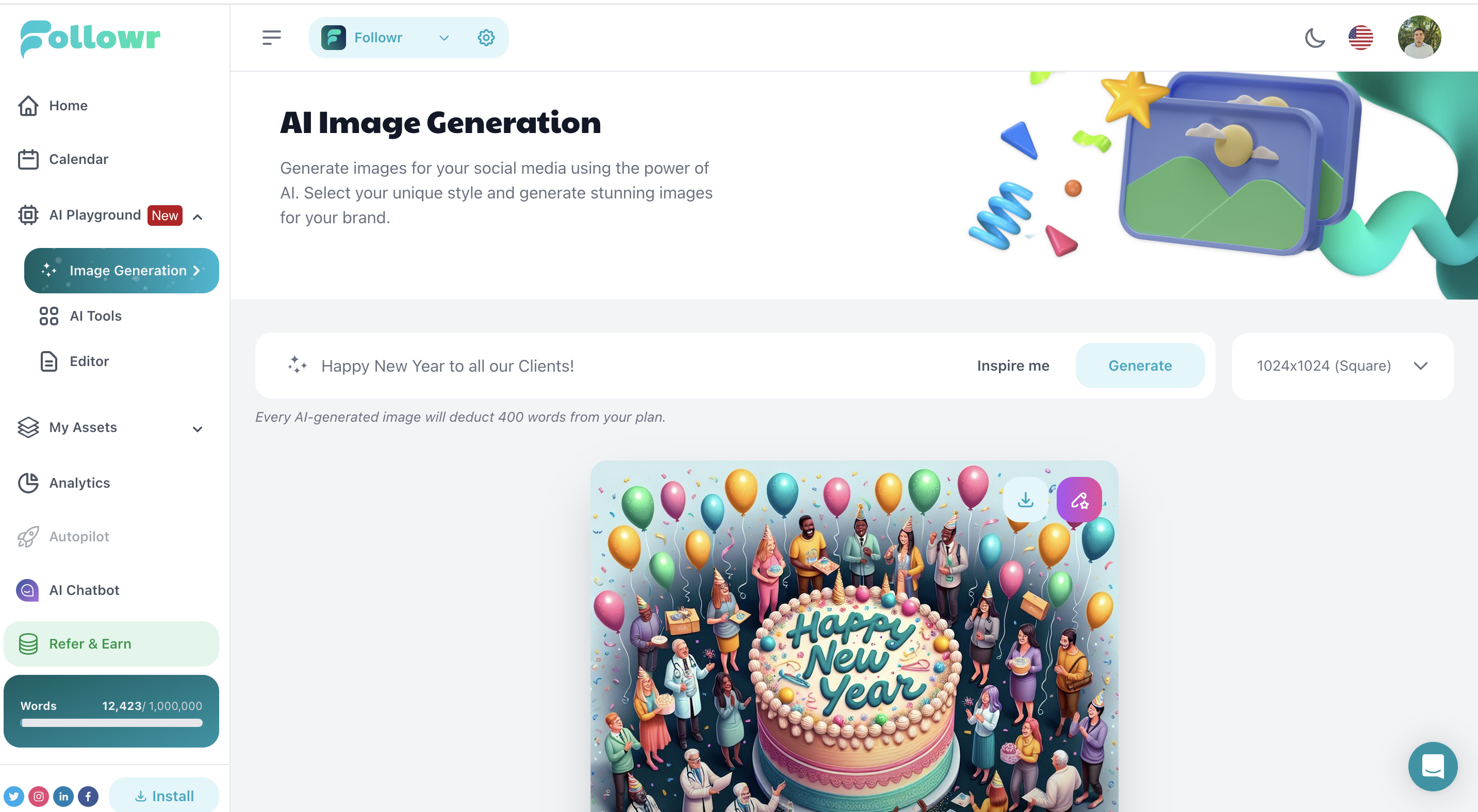 screenshot of Followr