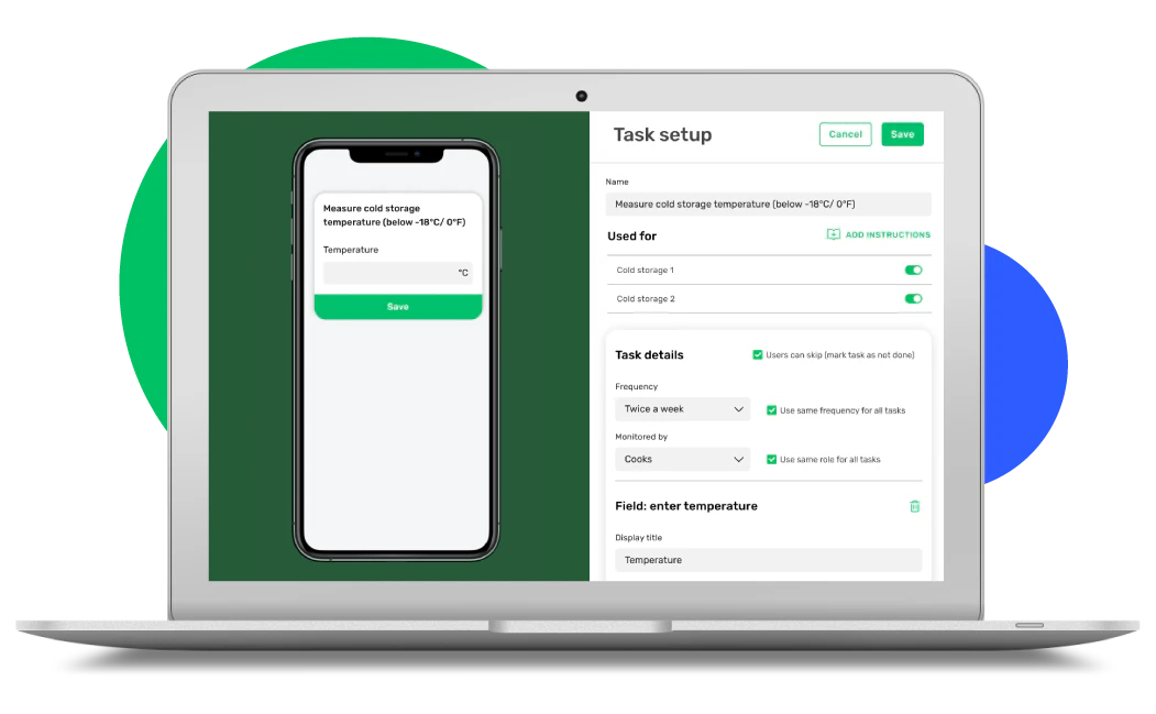 screenshot of FoodDocs