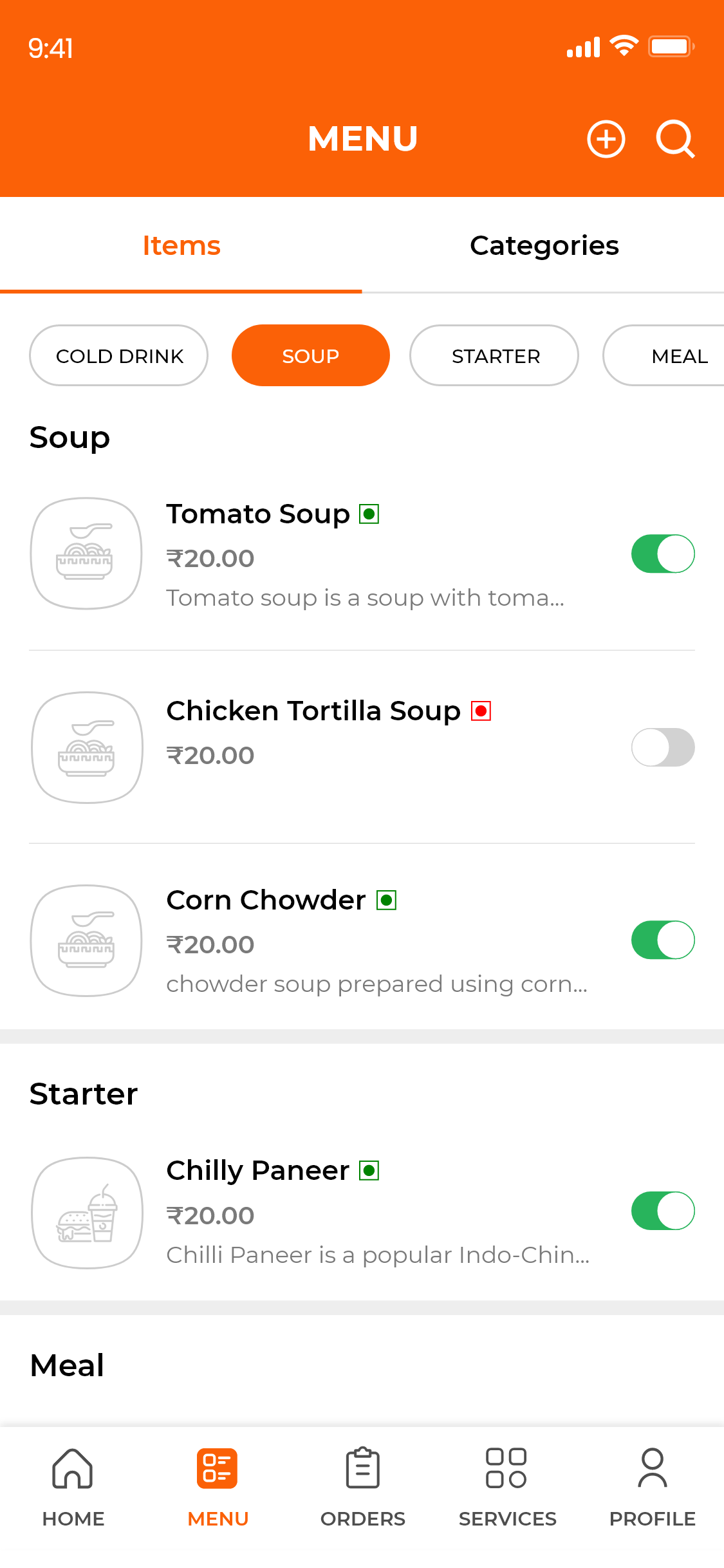 screenshot of Foodiv