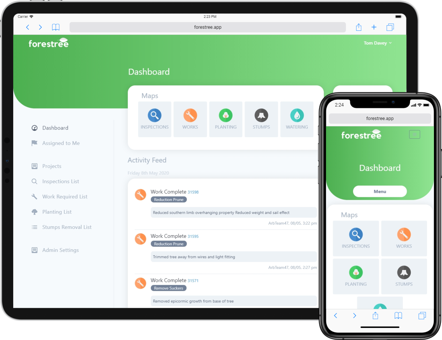 screenshot of Forestree