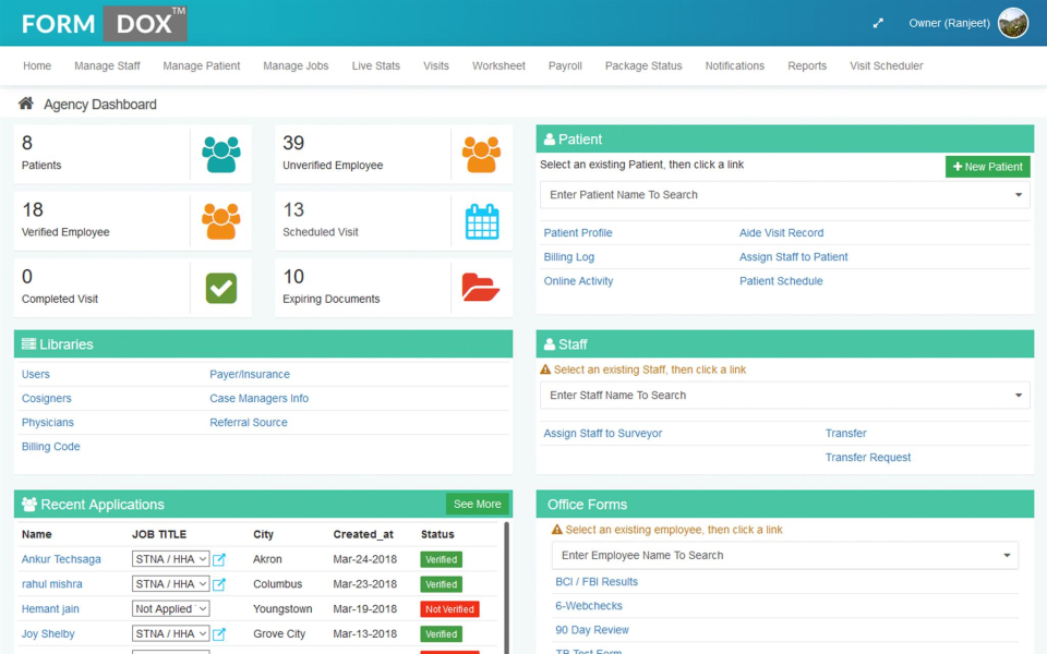 screenshot of FormDox