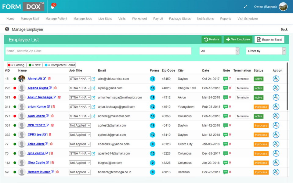 screenshot of FormDox