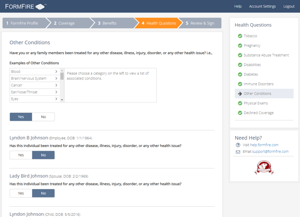 screenshot of FormFire