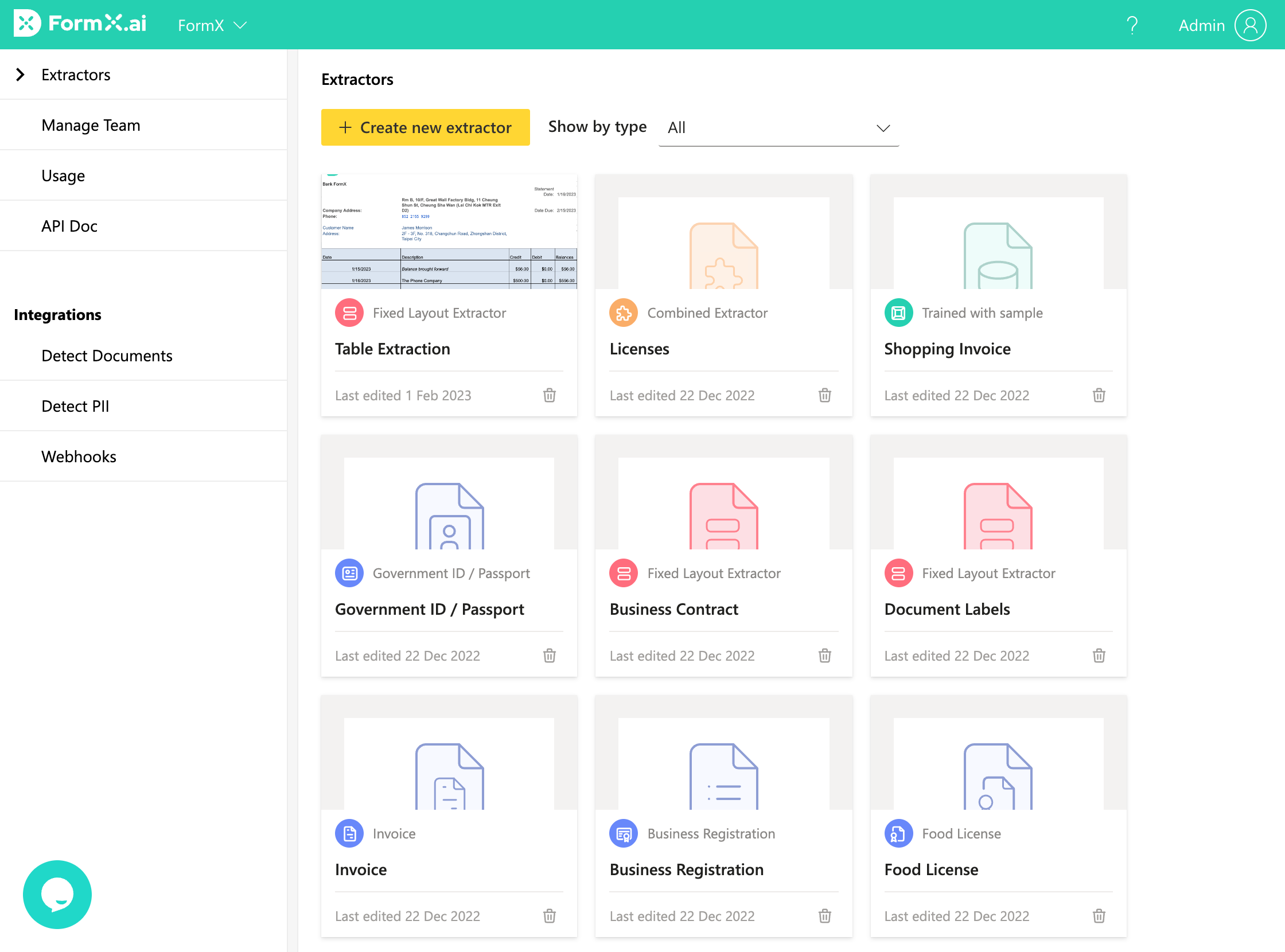 screenshot of FormX.ai