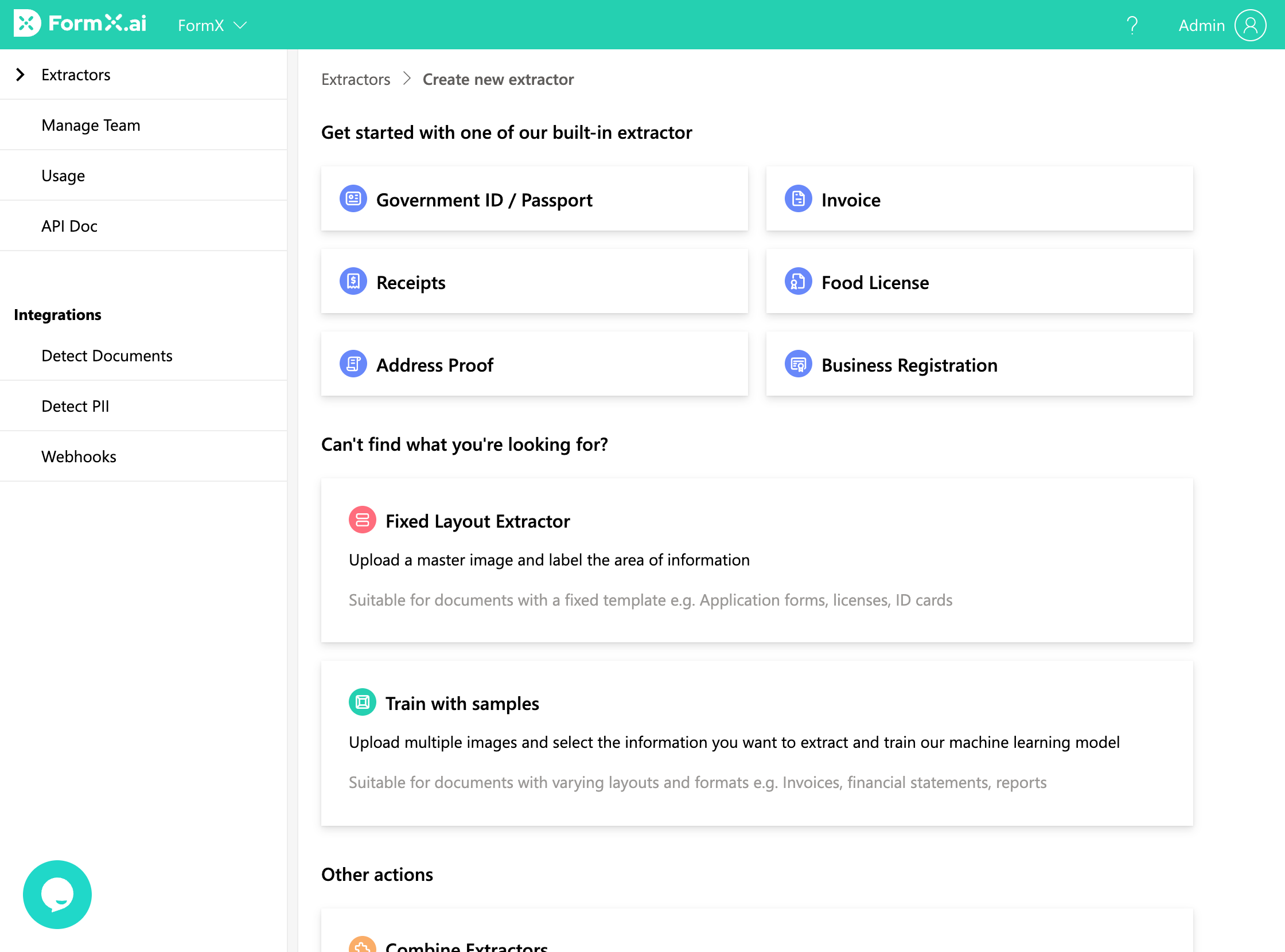 screenshot of FormX.ai