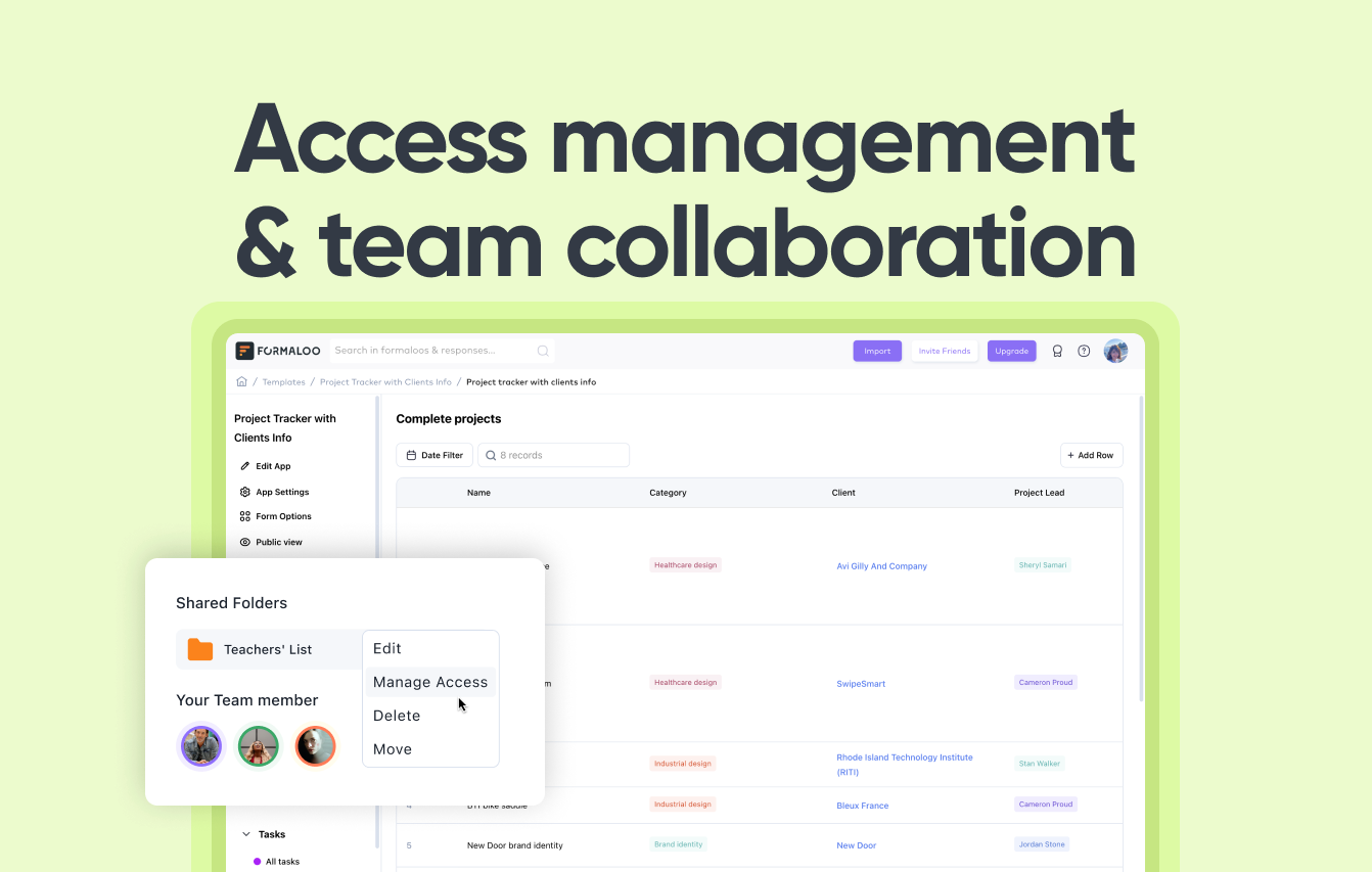 screenshot of Formaloo