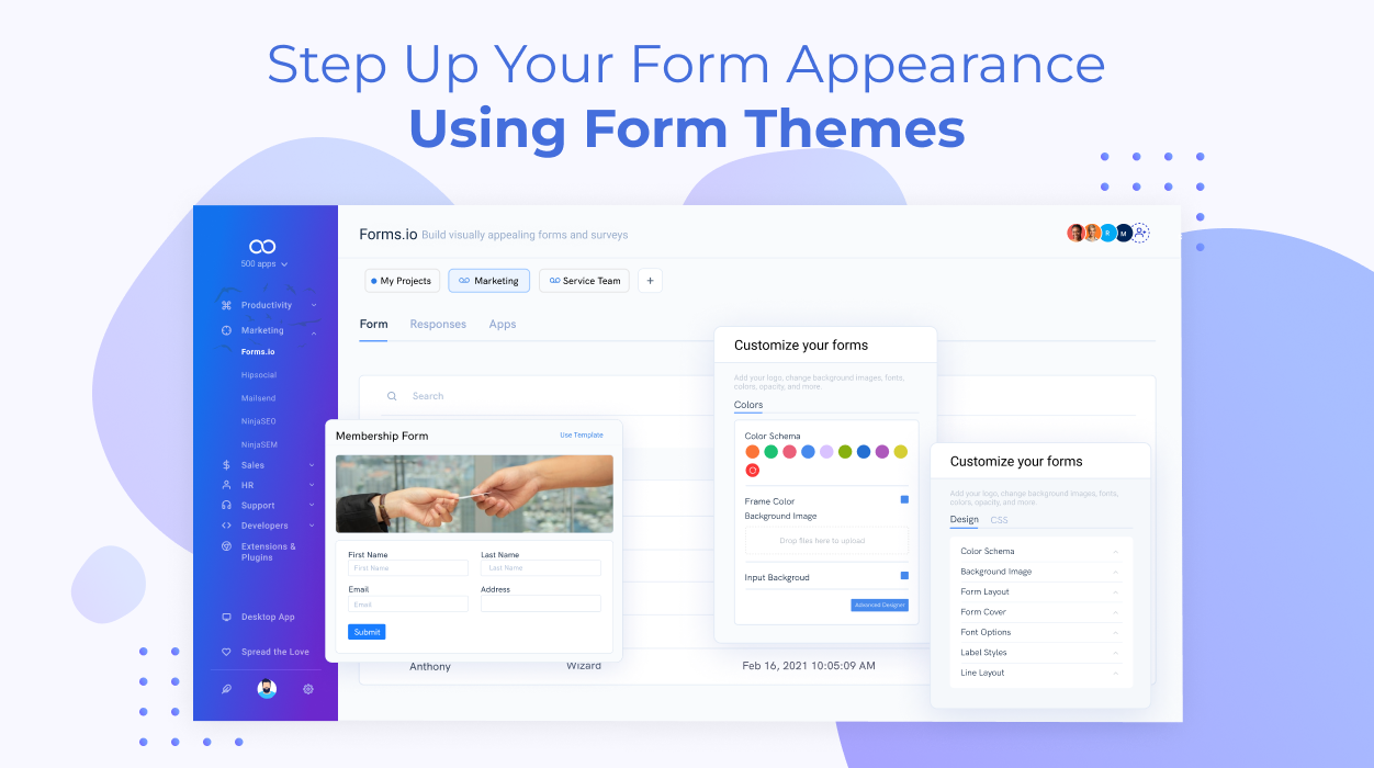 screenshot of Forms.io