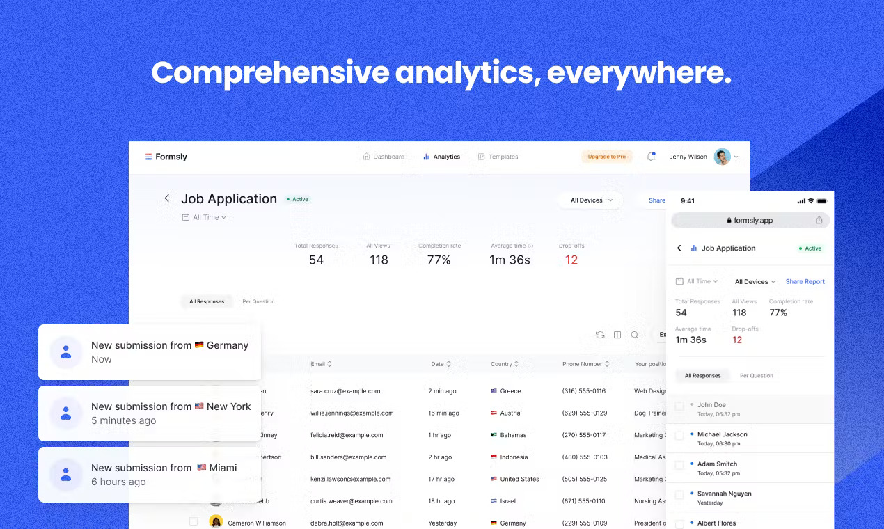 screenshot of Formsly