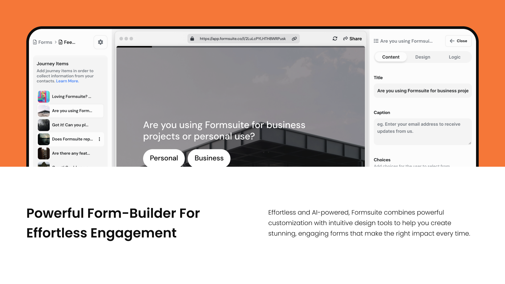 screenshot of Formsuite