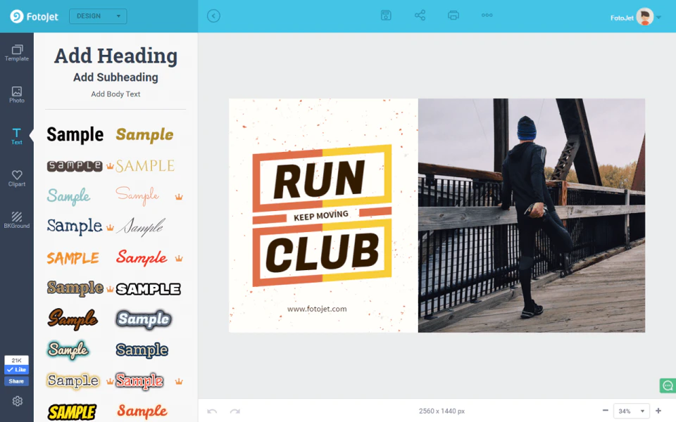 screenshot of FotoJet