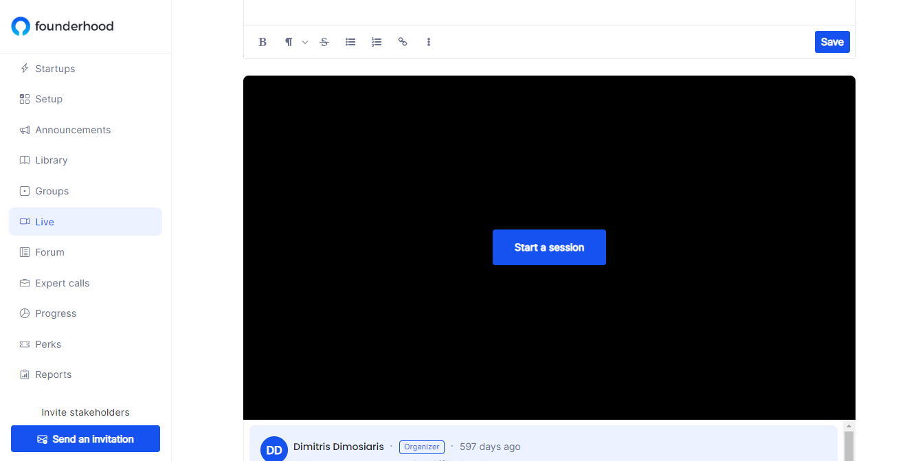 screenshot of Founderhood