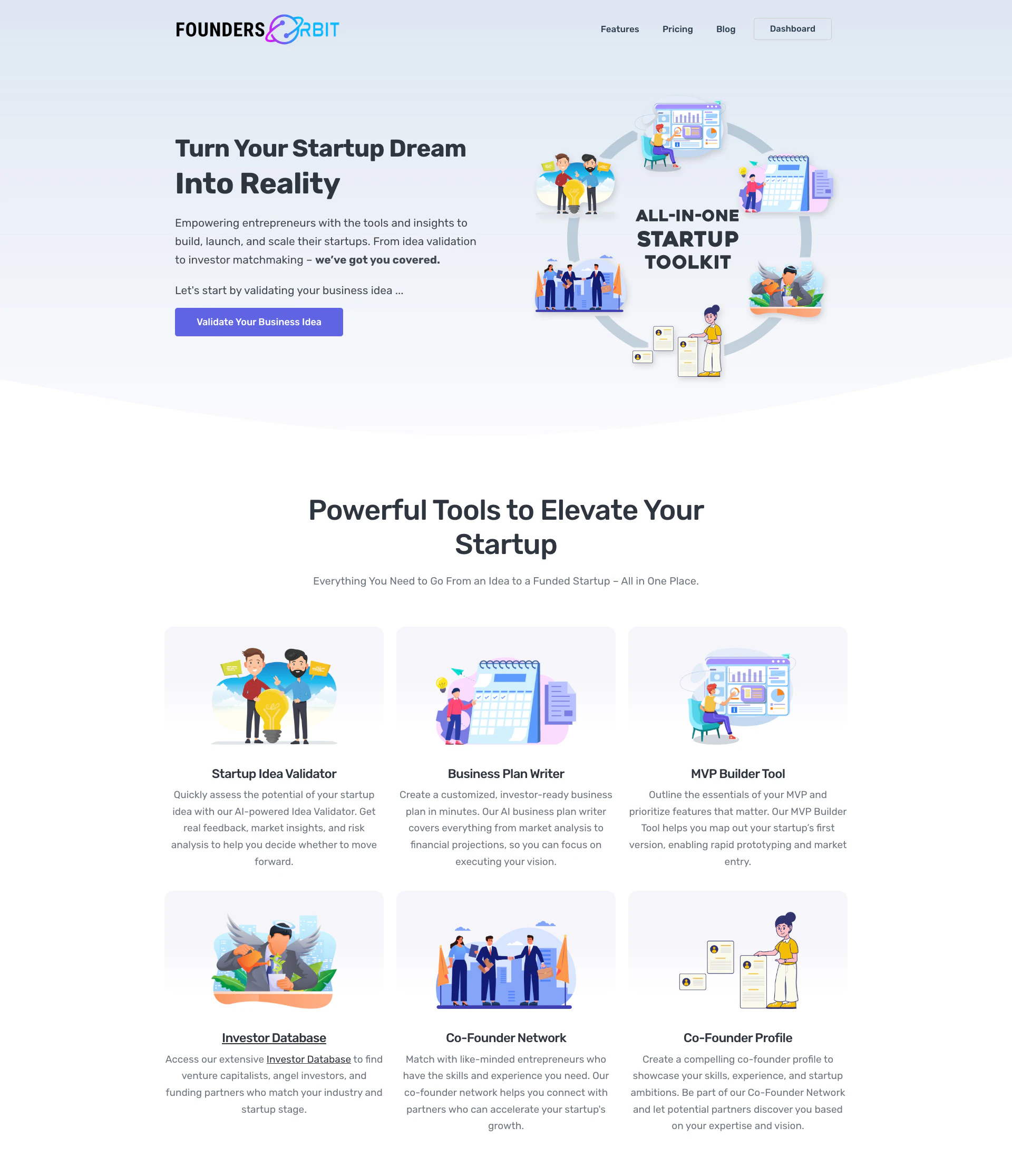 screenshot of FoundersOrbit