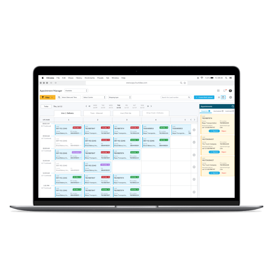 screenshot of FourKites