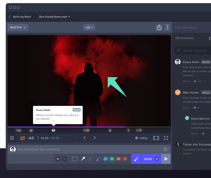 screenshot of Frame.io