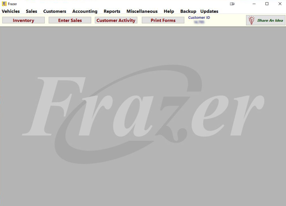 screenshot of Frazer
