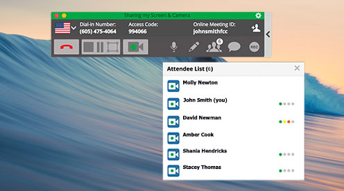 screenshot of FreeConferenceCall.com
