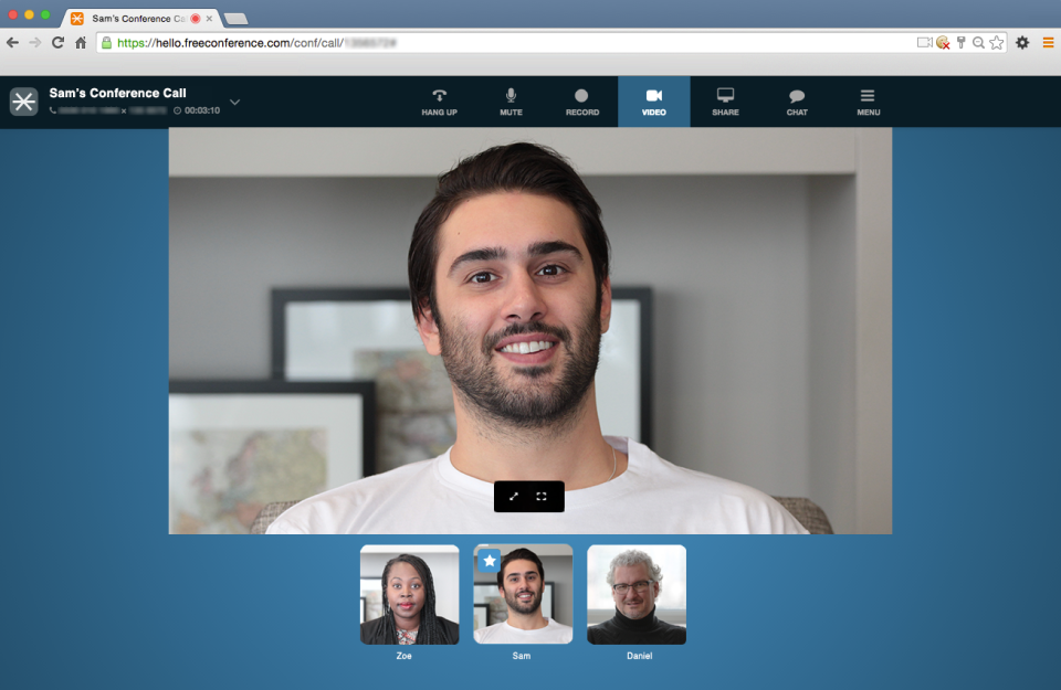 screenshot of FreeConference