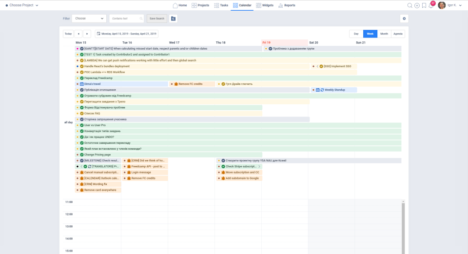 screenshot of Freedcamp