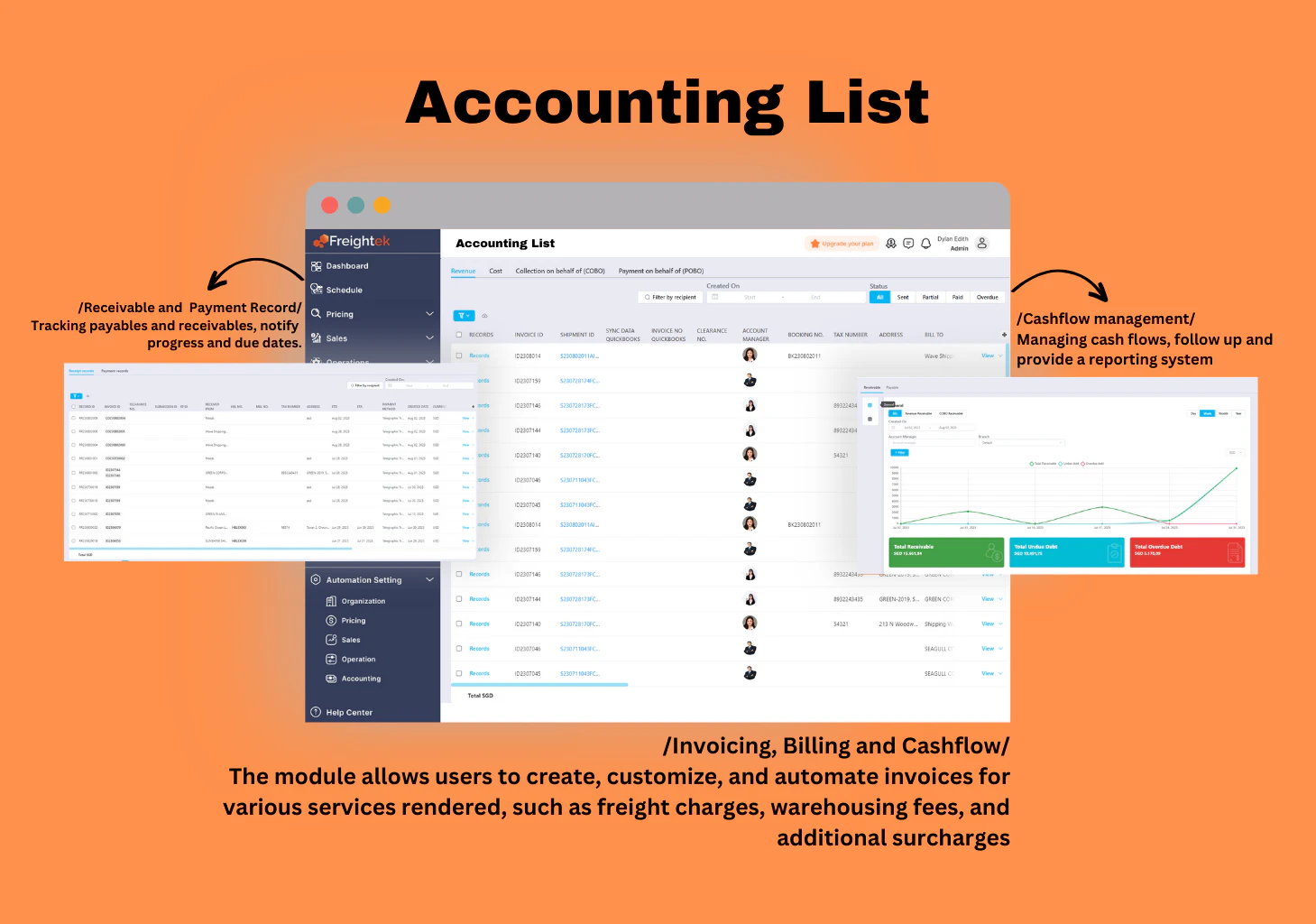 screenshot of Freightek