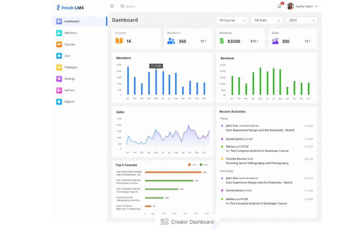 screenshot of FreshLearn