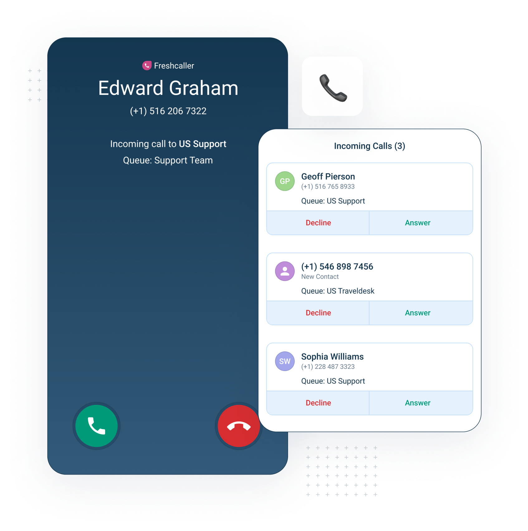 screenshot of Freshcaller