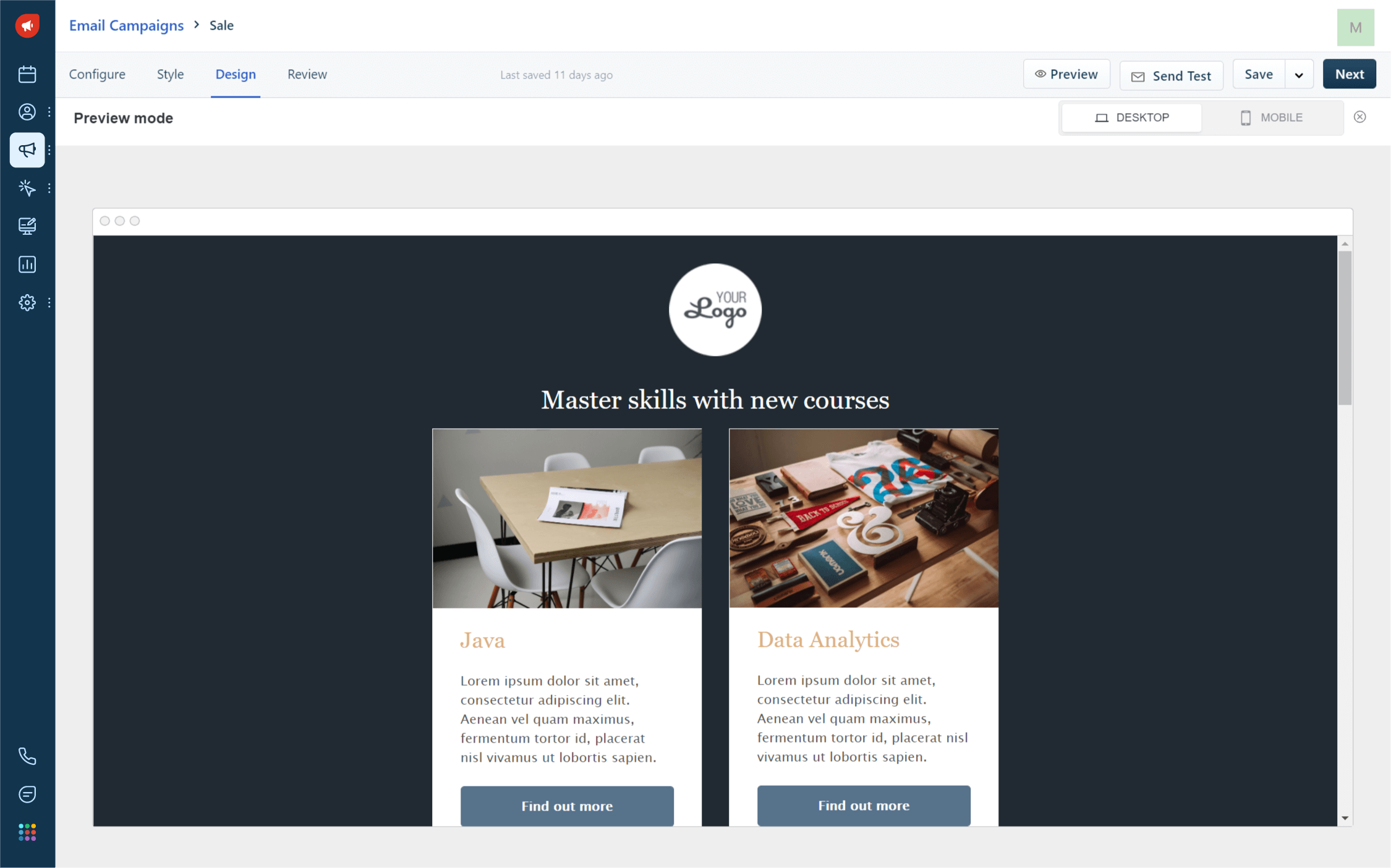 screenshot of Freshmarketer