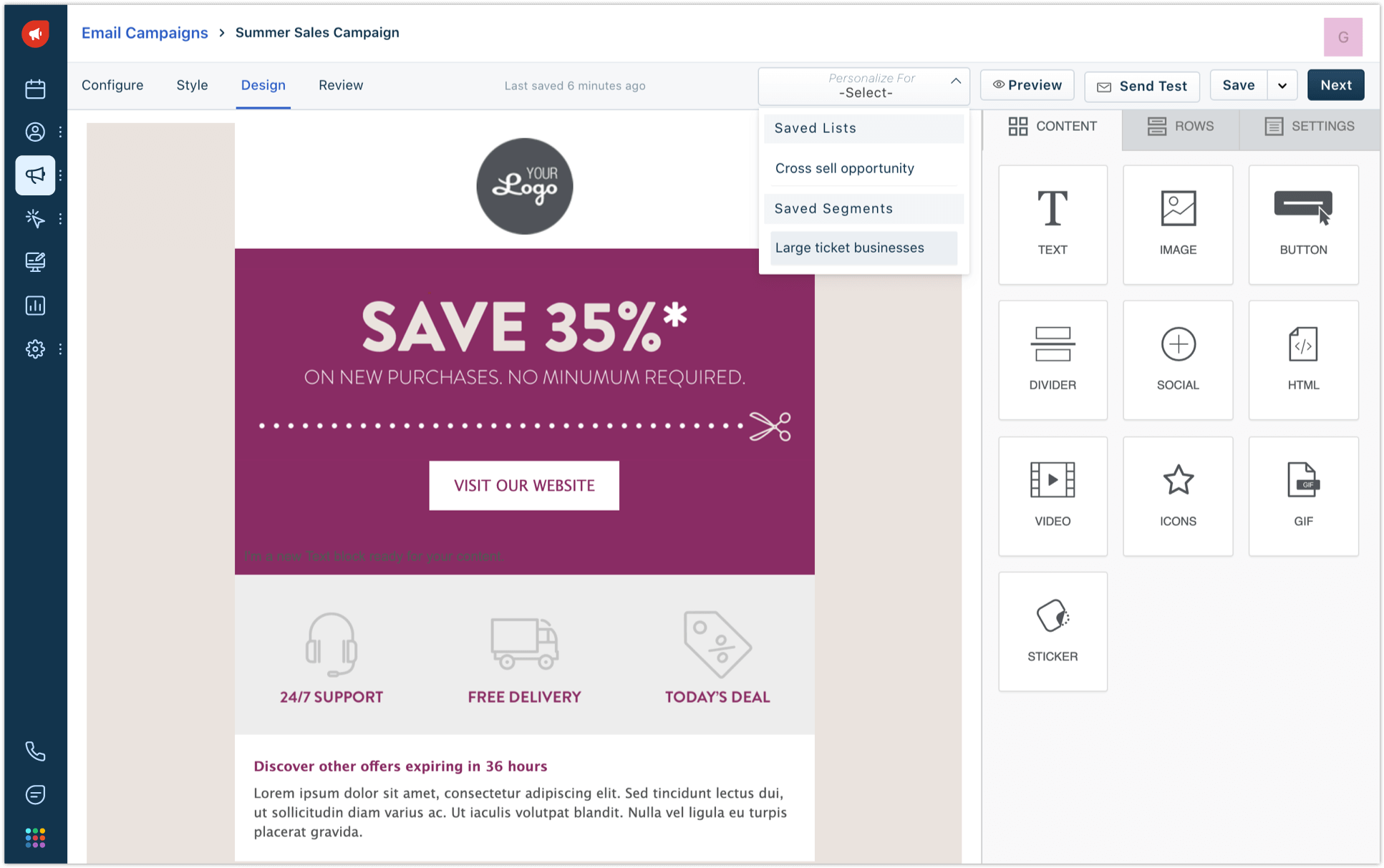 screenshot of Freshmarketer