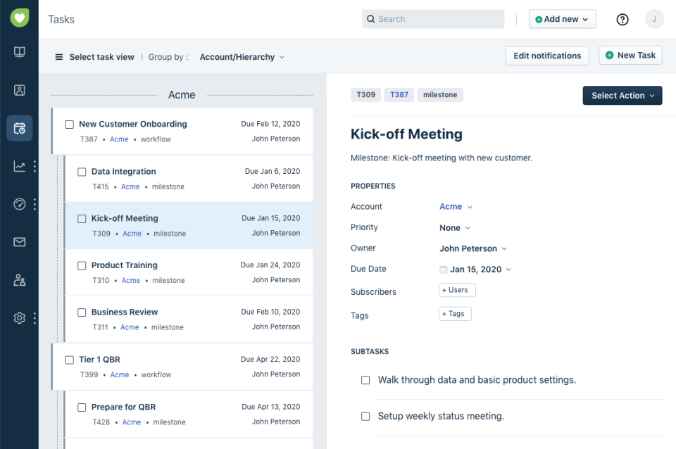 screenshot of Freshsuccess