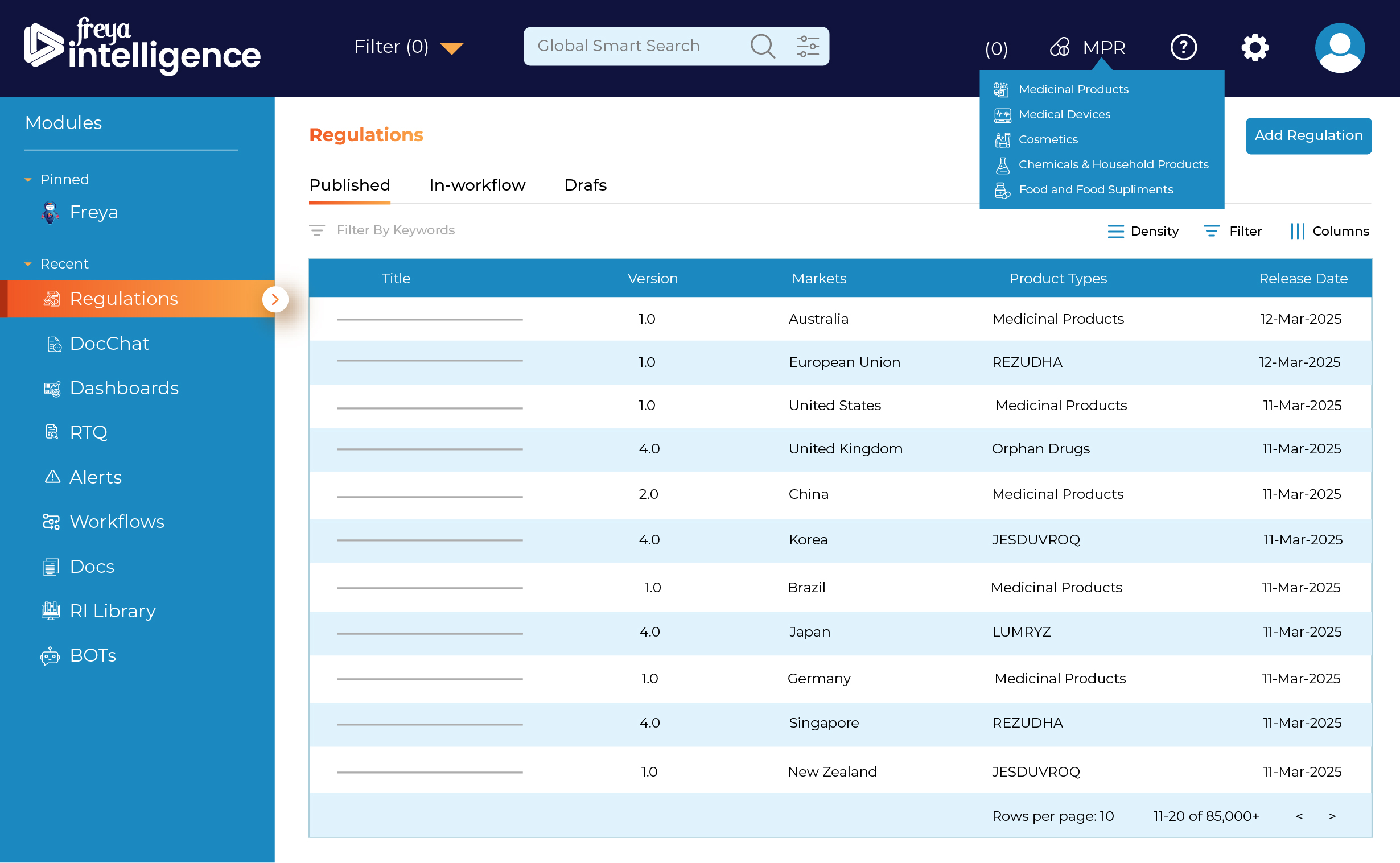 screenshot of Freya.Intelligence