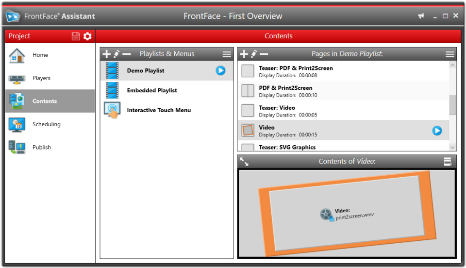 screenshot of FrontFace